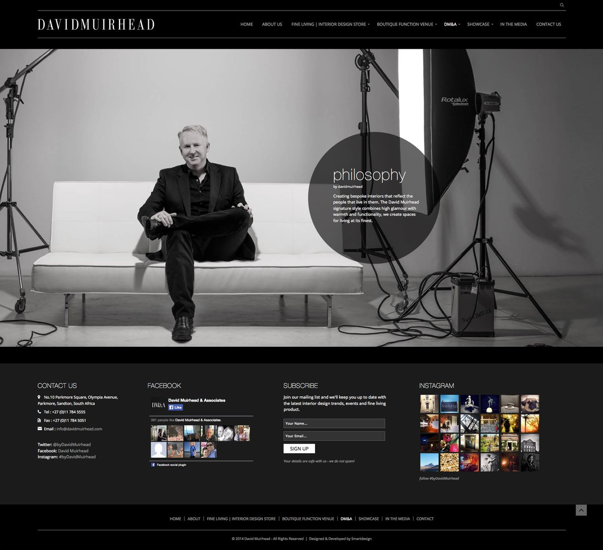 Philosophy. David Muirhead, photographed in studio.