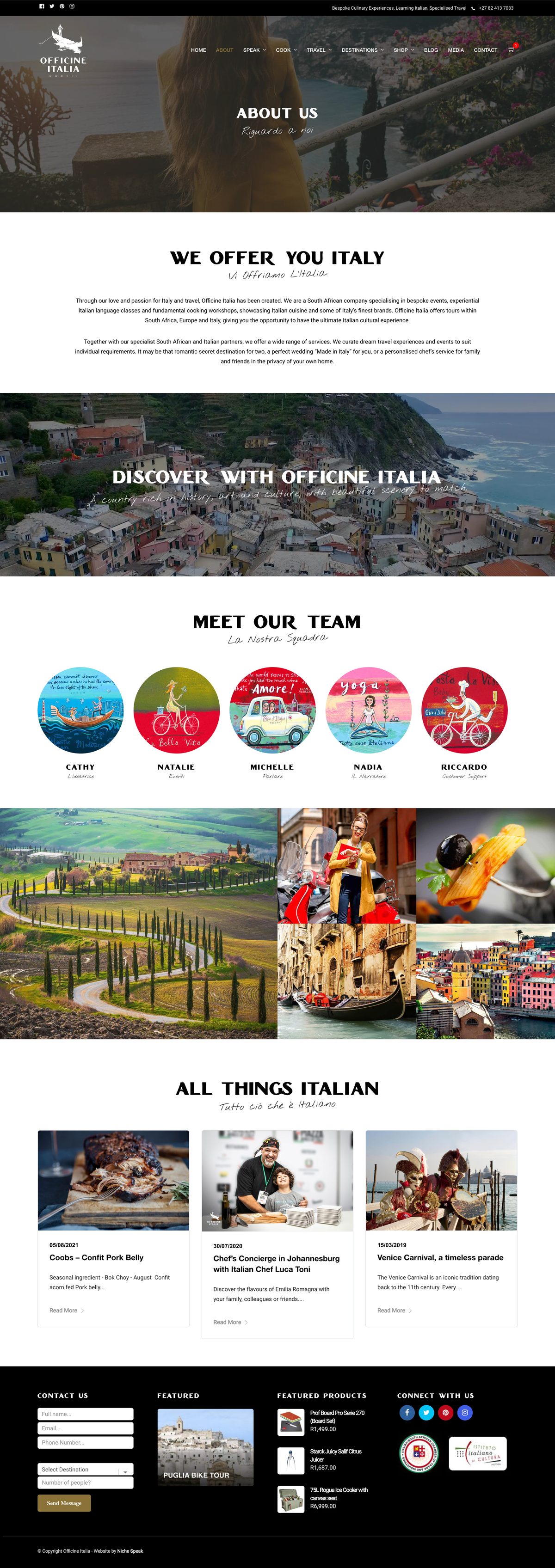 About. We Offer You Italy, and how the company started.
